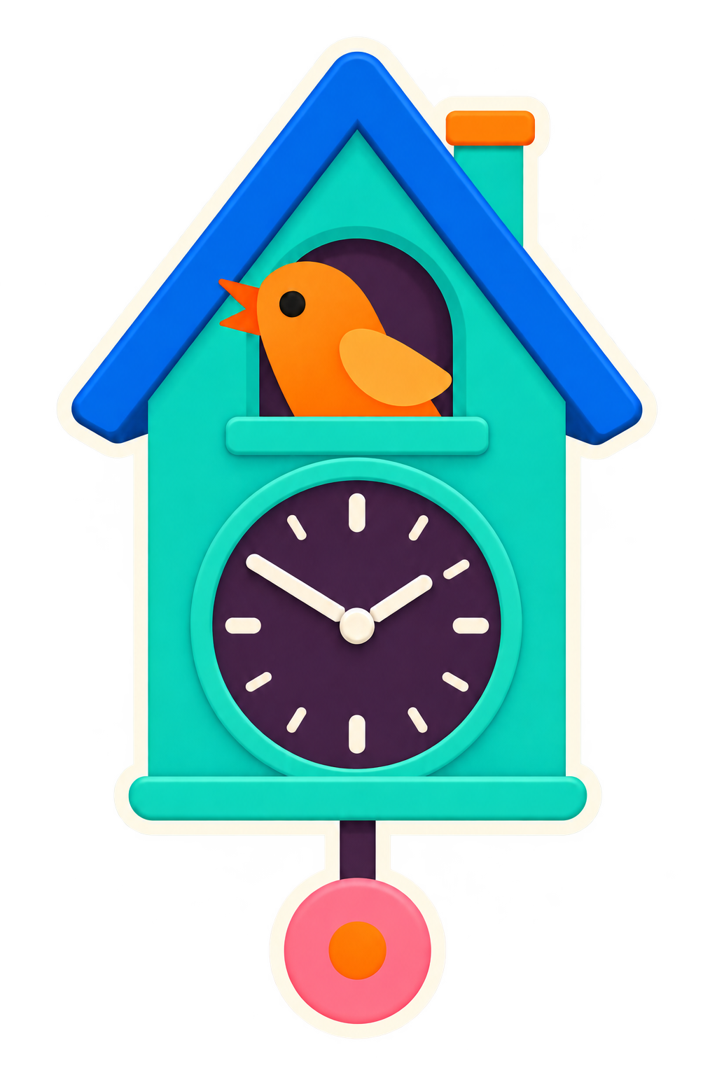 Cuckoo clock sticker